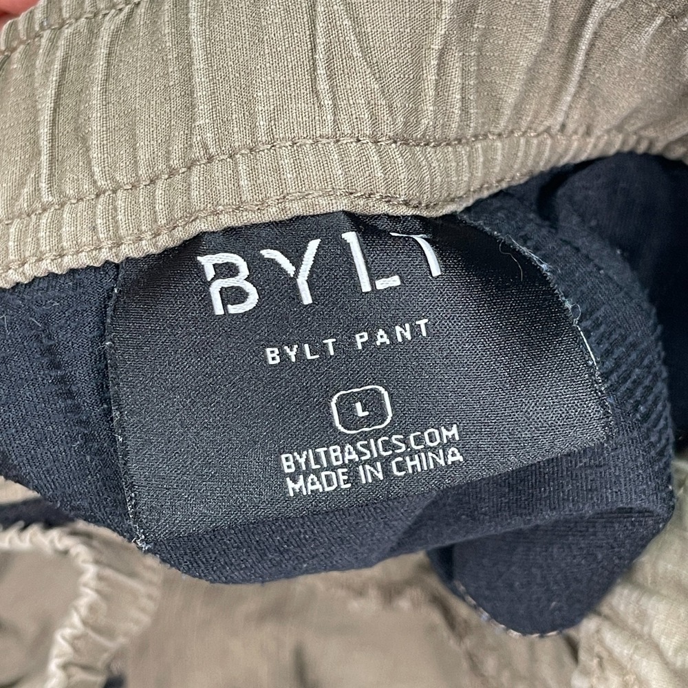 BYLT Pants Weekender Mens Large Brown Ripstop Cargo Drawstring 34x32 - Picture 4 of 11